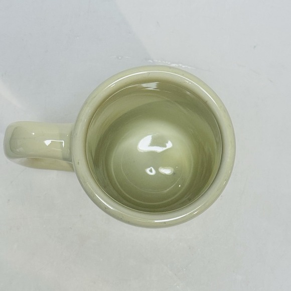 Vintage Hall Brand Coffee Cup Mid Century Off White Diner Mug Heavy Made In USA - Picture 5 of 8